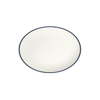 ID Fine Modest Navy Lona Oval Plate 33 cm