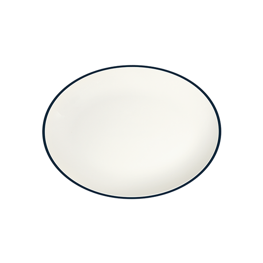 ID Fine Modest Navy Lona Oval Plate 36 cm