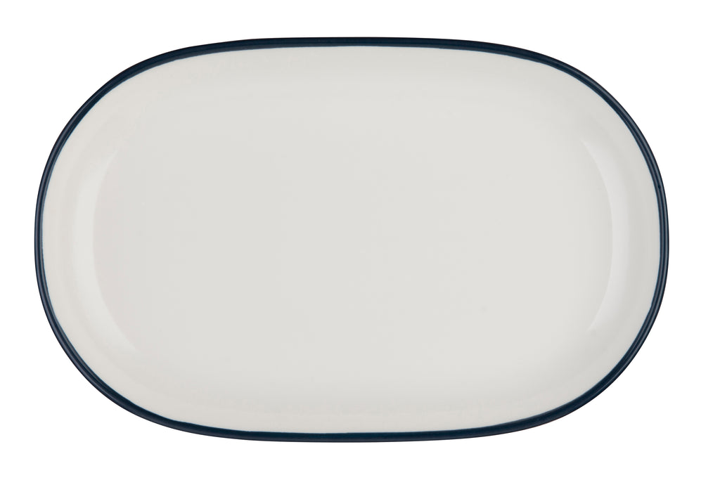 ID Fine Modest Navy Magnus Oval Platter 37 cm