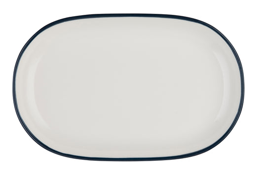 ID Fine Modest Navy Magnus Oval Platter 37 cm