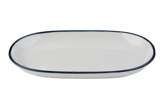 ID Fine Modest Navy Magnus Oval Platter 37 cm