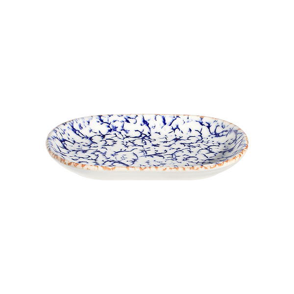 ID Fine Venecia Navy Magnus Oval Platter 37 cm