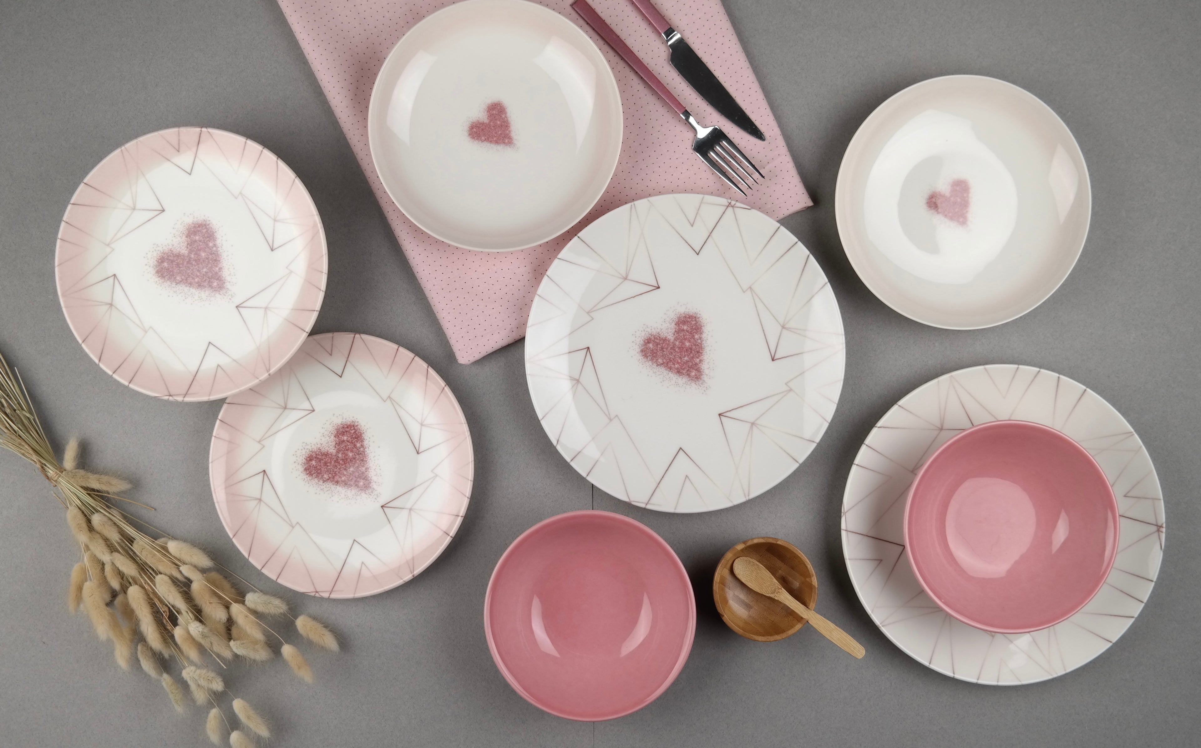 Chic Rosy Heart - 31112 - 24 pieces