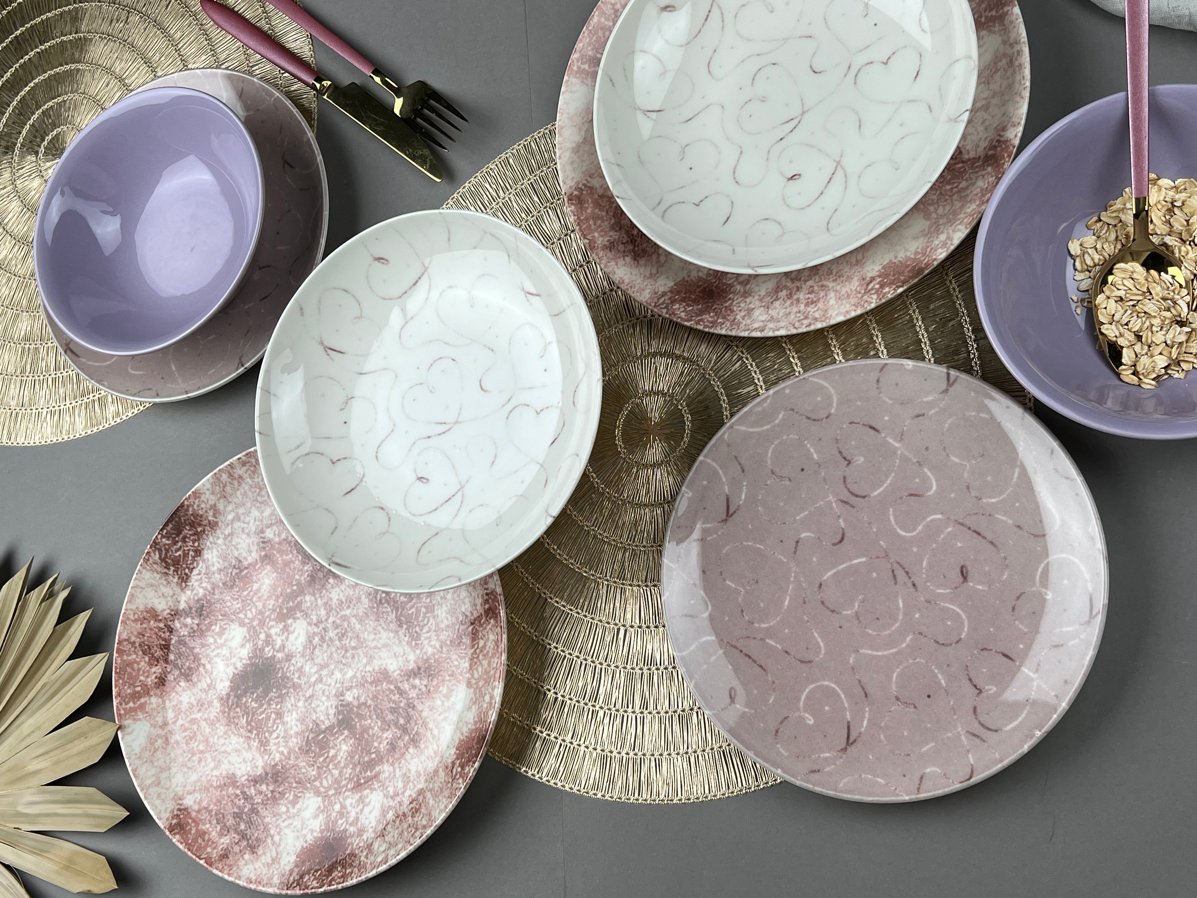 Chic Purple Hearts - 31113 - 24 pieces