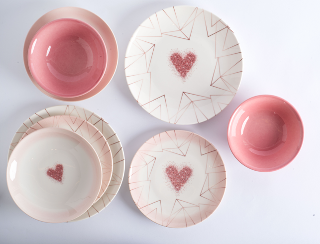 Chic Rosy Heart - 31112 - 24 pieces