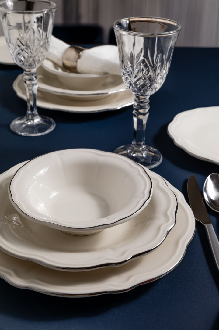 Porser Fulya Dinner Set 24 Pieces – Platinum Gilding
