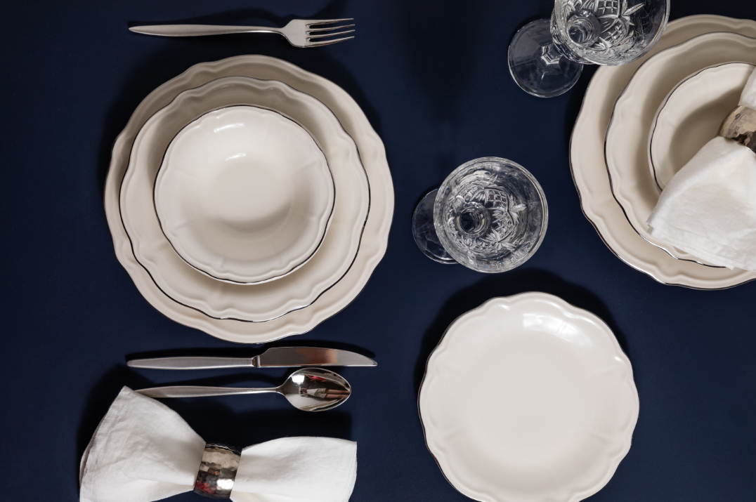 Porser Fulya Dinner Set 24 Pieces – Platinum Gilding