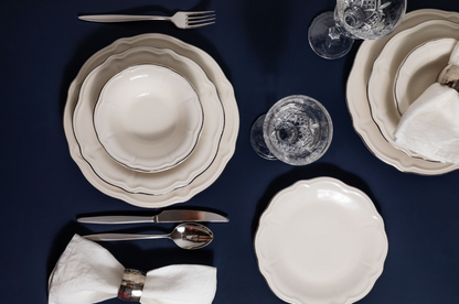 Porser | Fulya Platinum Gilding -Dinner Set 24 Pieces