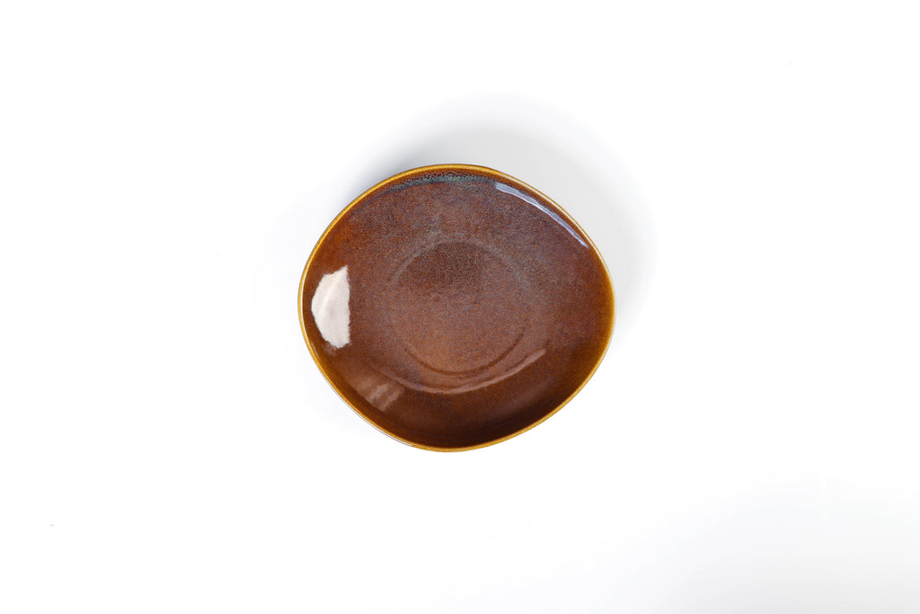 Reactive Glaze Brown Dinner - R40 - 18 pieces