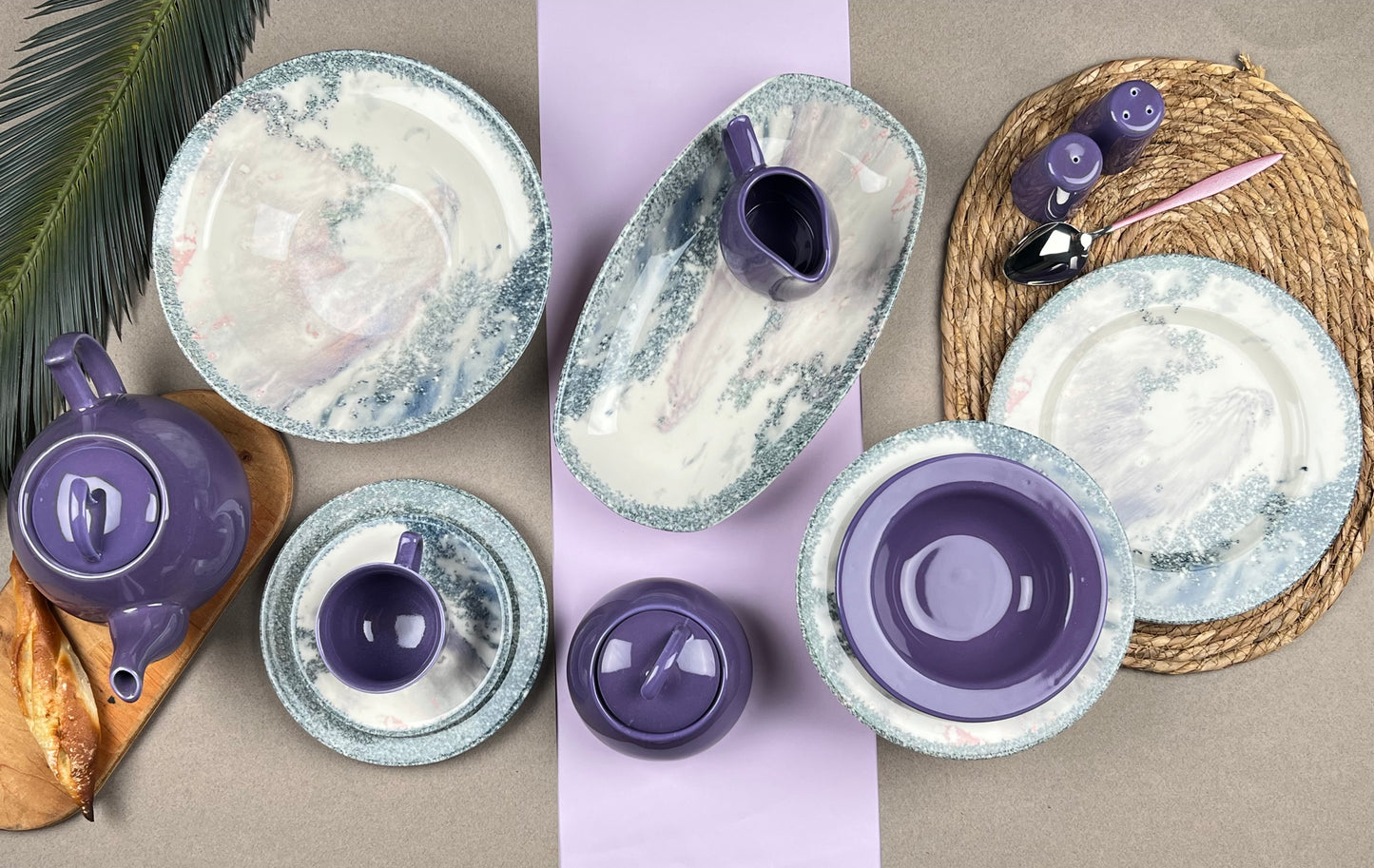 Bonsai Plum print Design Dinner Set (45 pieces)