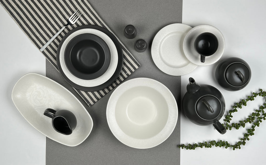 Bonsai White And Black Color Design - PRS794 - 45 pieces