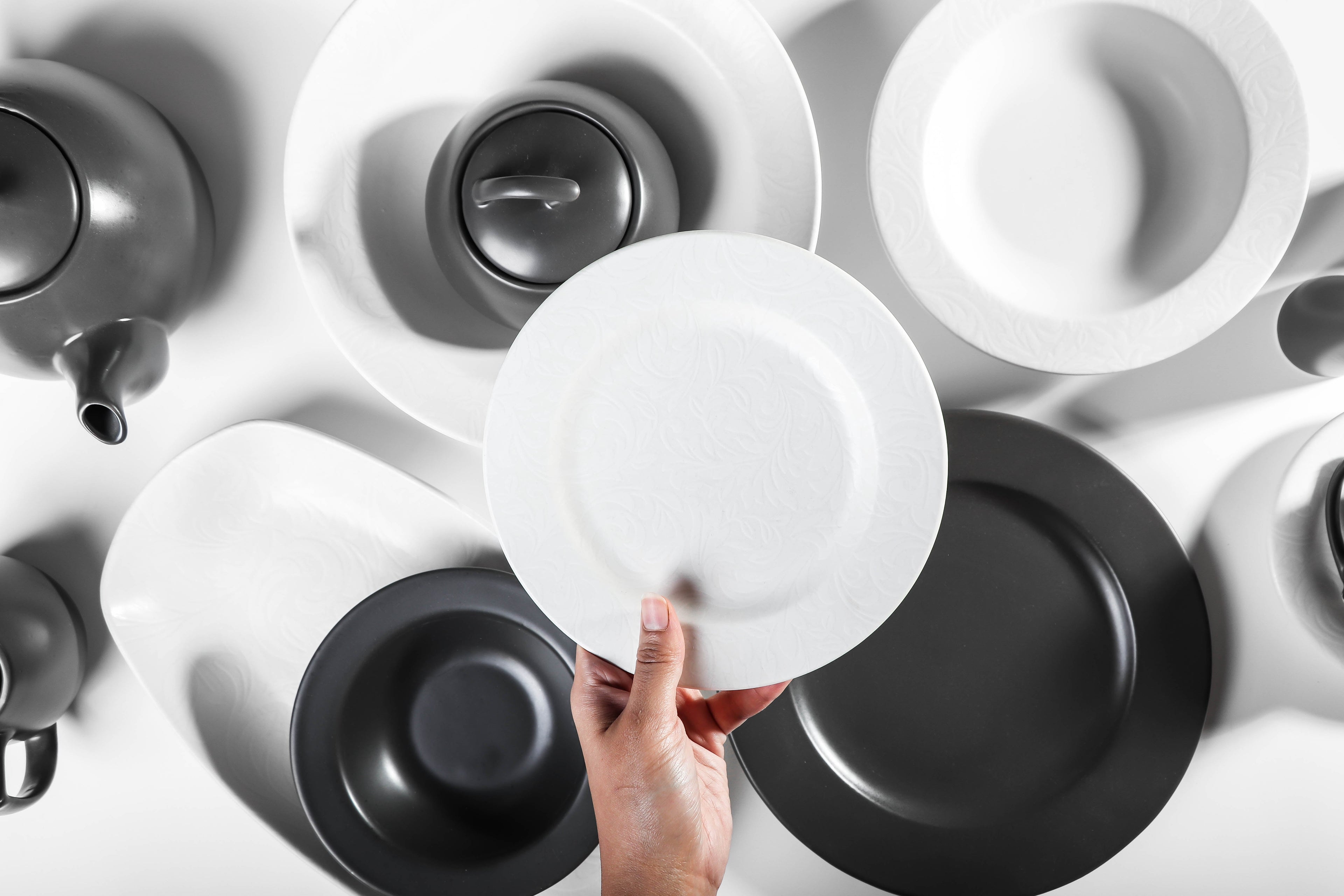 Bonsai White And Black Color Design - PRS794 - 45 pieces