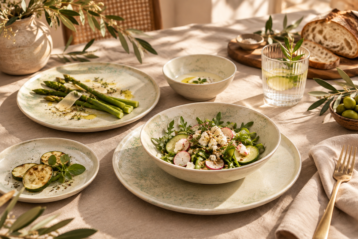 Porser | Stolt Lino - Dinner Set 24 Pieces