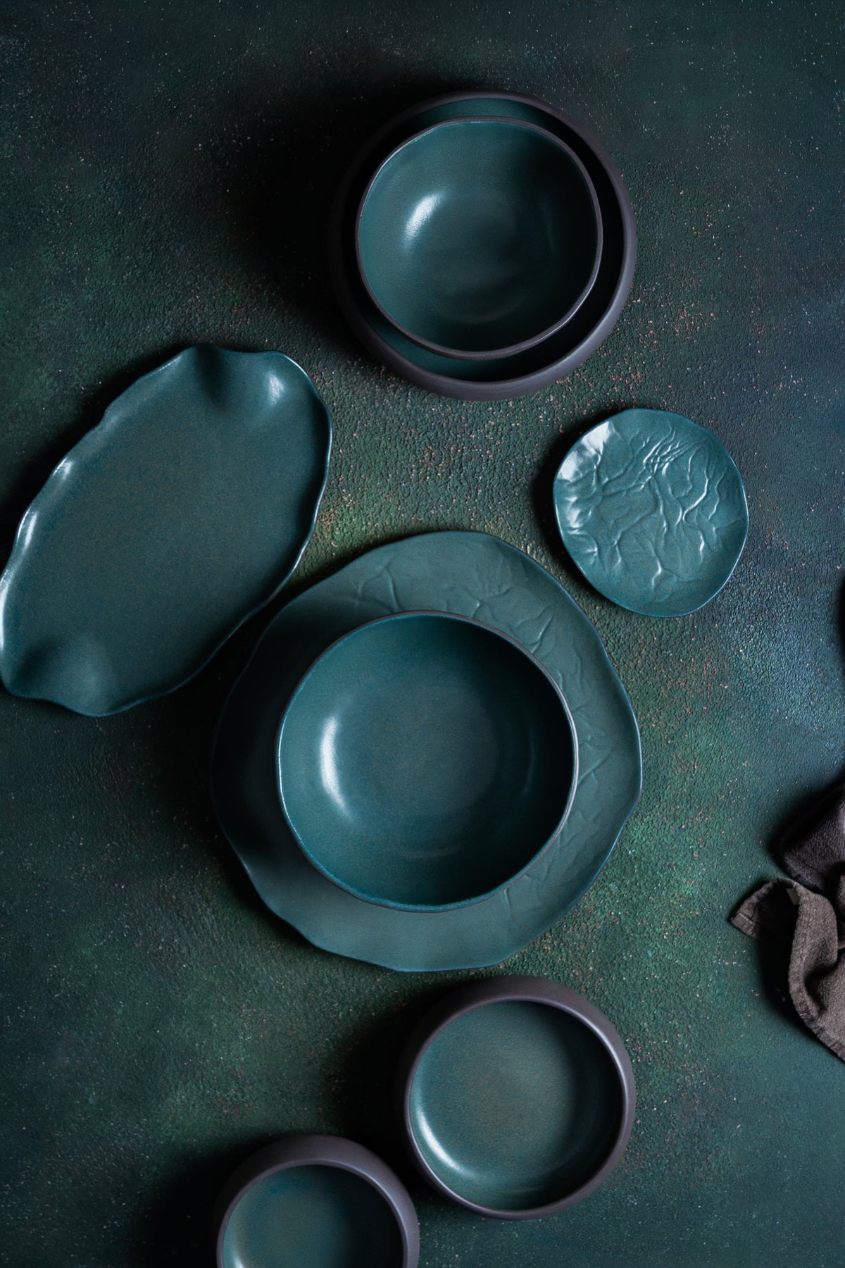 Teal Sonnet Organic Bowl 20 cm 1250 cc