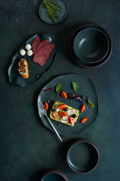 Teal Sonnet Organic Bowl 20 cm 1250 cc