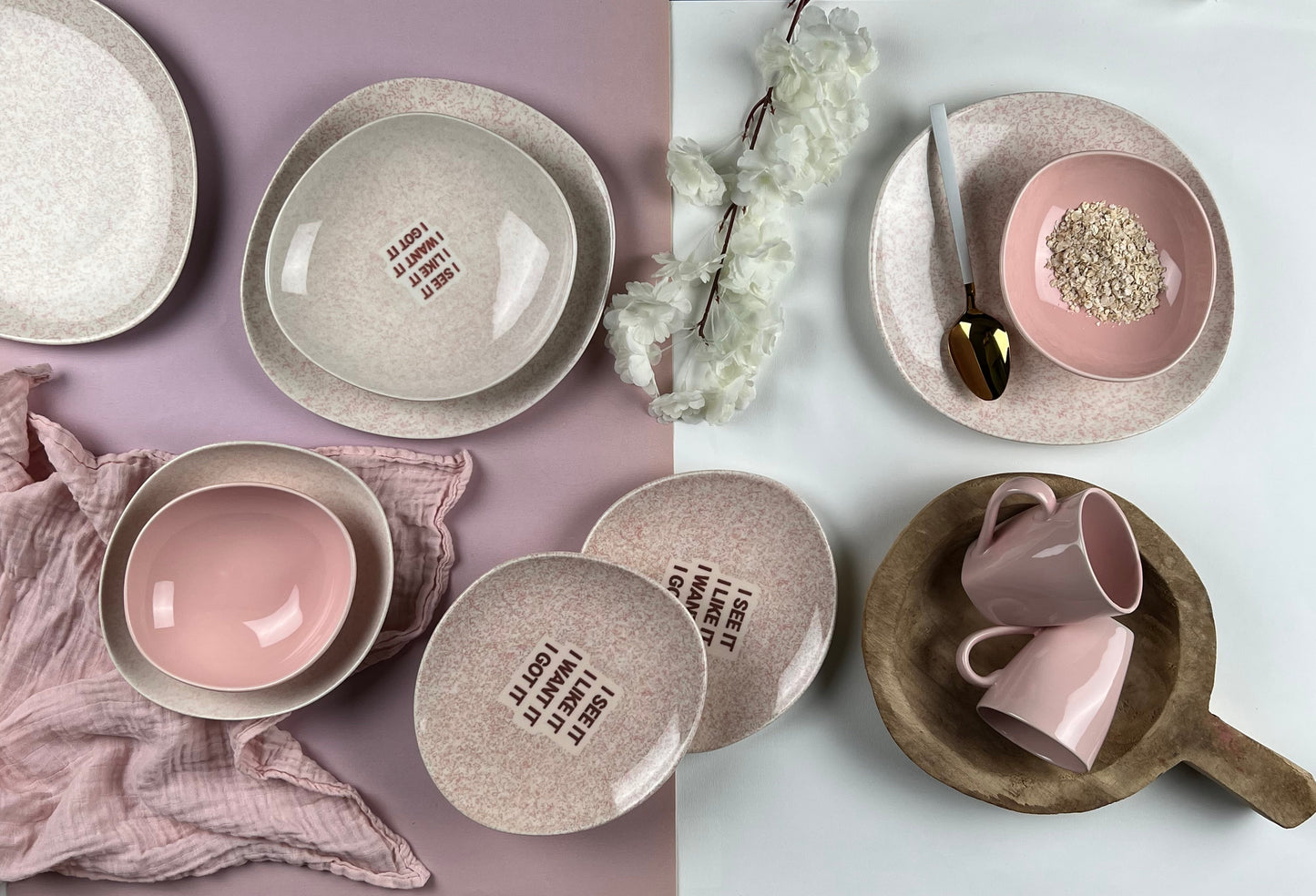 Pebble Pink Dinner Set (30 pieces)